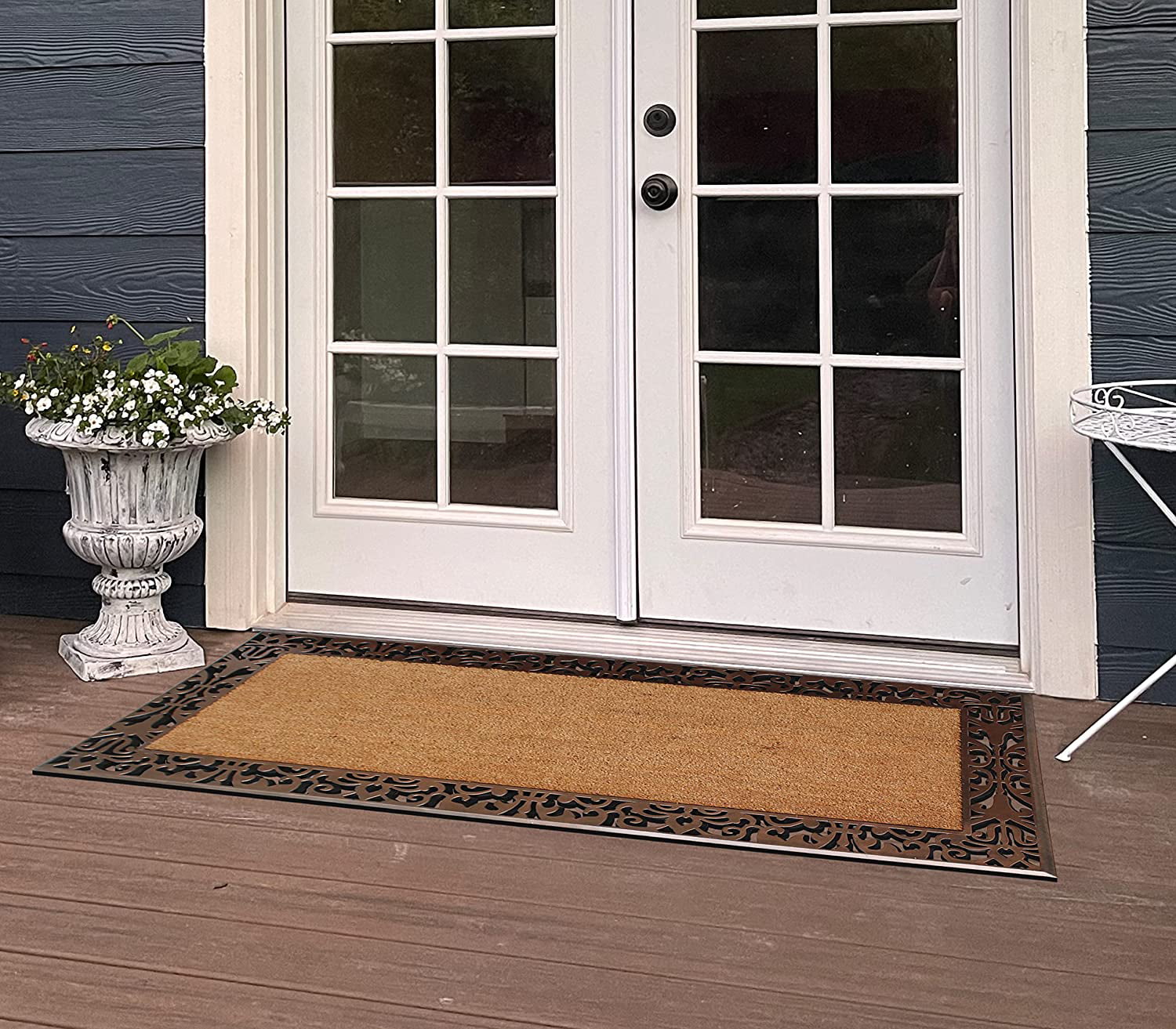 100pointONE Durable Front Door Mat, Heavy Duty Indoor Outdoor Doormat, 30”  x 17” Low Profile Outdoor Mats for Home Entrance, Stain and Fade Resistant