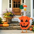 thumbnail image 6 of Halloween Fall Goose Outfit Lawn Porch Goose Cloths Scarecrow Pumpkin Geese Autumn Costume for 23" Geese Statues Outdoor Patio Yard Lawn Art Decoration, 6 of 6
