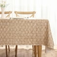 thumbnail image 5 of Heavy Duty Vinyl Tablecloth with Flannel Backing Waterproof Oil-Proof PVC Table Cloth Stain-Resistant Wipeable Rectangle or Square Table Cover (Weave, 60X102 Inch), 5 of 6
