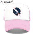 thumbnail image 1 of CLIMATE Rocket Spaceship Trucker Cap Hat Male Space Universe Explorer Mesh Cap Rocket Cool Summer Caps Hat for Men Women KidAdult 55to58cm head Gao Jinjia LED, 1 of 2