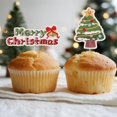 thumbnail image 4 of Adornos para magdalenas Elevizzle Merry Christmas, 24 unidades, acuarela, 4 of 7