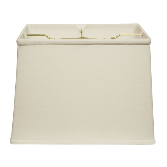 HomeRoots 469790 18 in. Throwback Rectangle Linen Lampshade, White