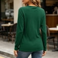 thumbnail image 5 of Kychelot Plus Size Tops for Women Long Sleeve Crew Neck Side Button Knitted Tops Fitted Trendy Tunic Tops, 5 of 8