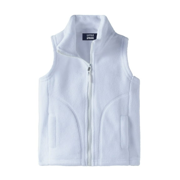 LittleSpring Boys Girls Fleece Vest for Kids Sleeveless Jackets Zip Up Outerwear 2-10 Years