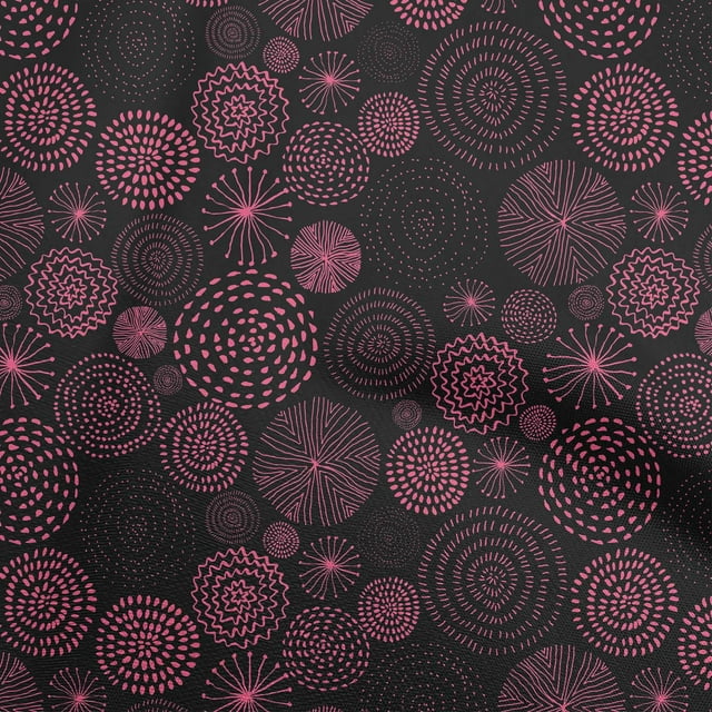 oneOone Viscose Jersey Black Fabric Abstracts Sewing Craft Projects Fabric Prints By Yard 60 Inch Wide