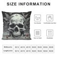 thumbnail image 5 of Sheronv Skull Moths Butterflies Graphic Decorative Throw Pillow Cover for Home Couch Living Room Bed Sofa - Short Plush Pillowcase 1PC 12x12in, 5 of 5