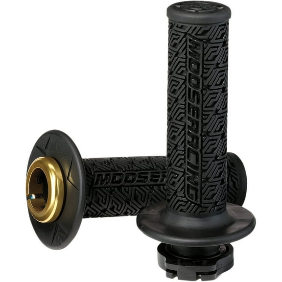 Moose 36 Series Clamp-On Black/Gold Handlebar Grips (0630-2535)