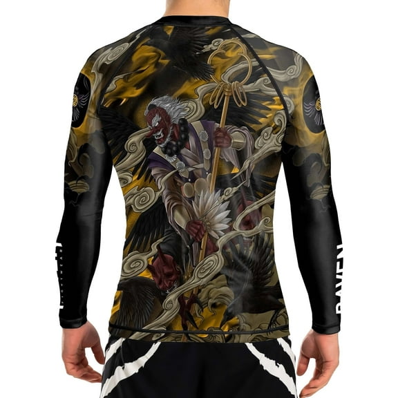 Raven Fightwear Men's The Tengu BJJ Rash Guard MMA Black
