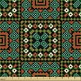 thumbnail image 2 of Ethnic Sofa Upholstery Fabric by the Yard, Ornament with Geometric Details Bohemian Cultural Design, Decorative Fabric for DIY and Home Accents, Multicolor by Ambesonne, 2 of 5