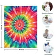 thumbnail image 4 of Colorful Rainbow Tie Dye Spiral Pattern Blanket,Comfortable Soft Flannel Throw Blanket,All Season,Warm Lightweight Blankets for Sofa Bed Couch Living Room Chair,30"x40", 4 of 4