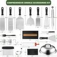 thumbnail image 2 of 35PCS Griddle Accessories Kit, Flat Top Grill Accessories Set for Blackstone and Camp Chef, Grill Spatula Set with Enlarged Spatulas, Basting Cover, Scraper for Outdoor Barbecue, 2 of 7