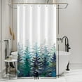thumbnail image 2 of Green Forest Shower Curtain Botanical Trees Plants Leaves Aesthetic Decorative Shower Curtains for Home Bathtubs Bathroom Decor Polyester Waterproof Fabric with Hooks 36x72 Inches, 2 of 6