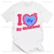 thumbnail image 2 of Camiseta con estampado personalizado para hombre y mujer, ropa de calle de algodón con imagen personalizada, I Love My Boyfriend y Girlfriend, 2 of 5