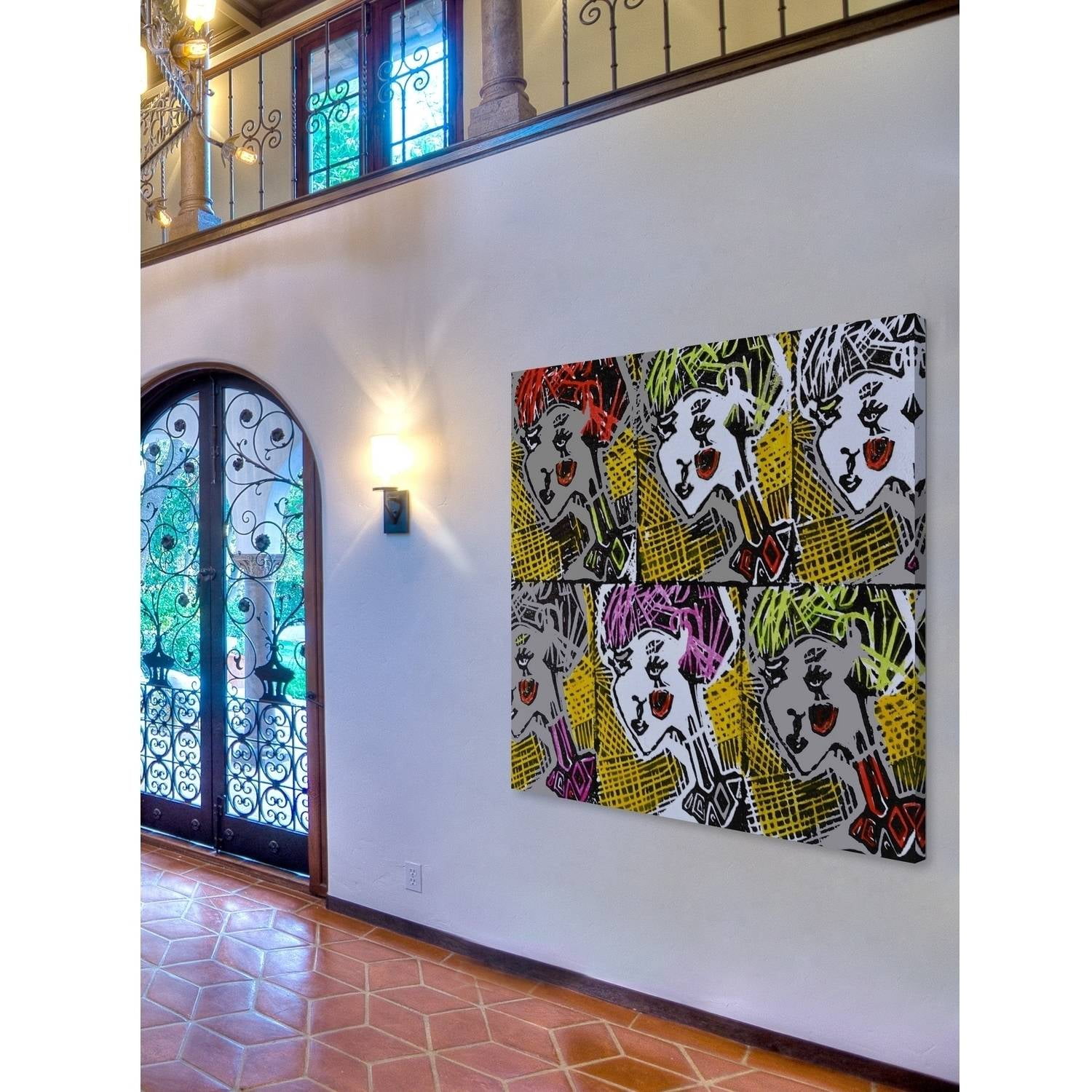 Russian Dolls Pattern II Painting Print on Wrapped Canvas