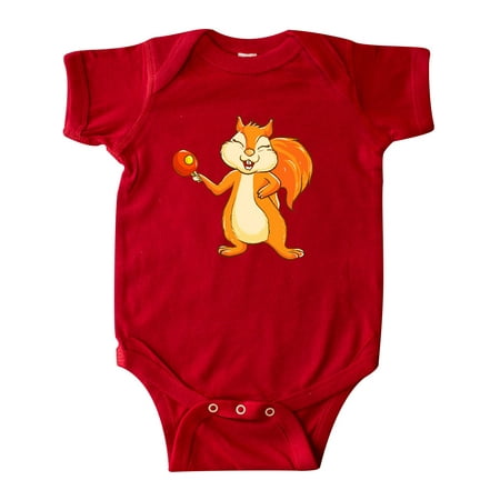 

Inktastic Squirrel Ping Pong Gift Baby Boy or Baby Girl Bodysuit