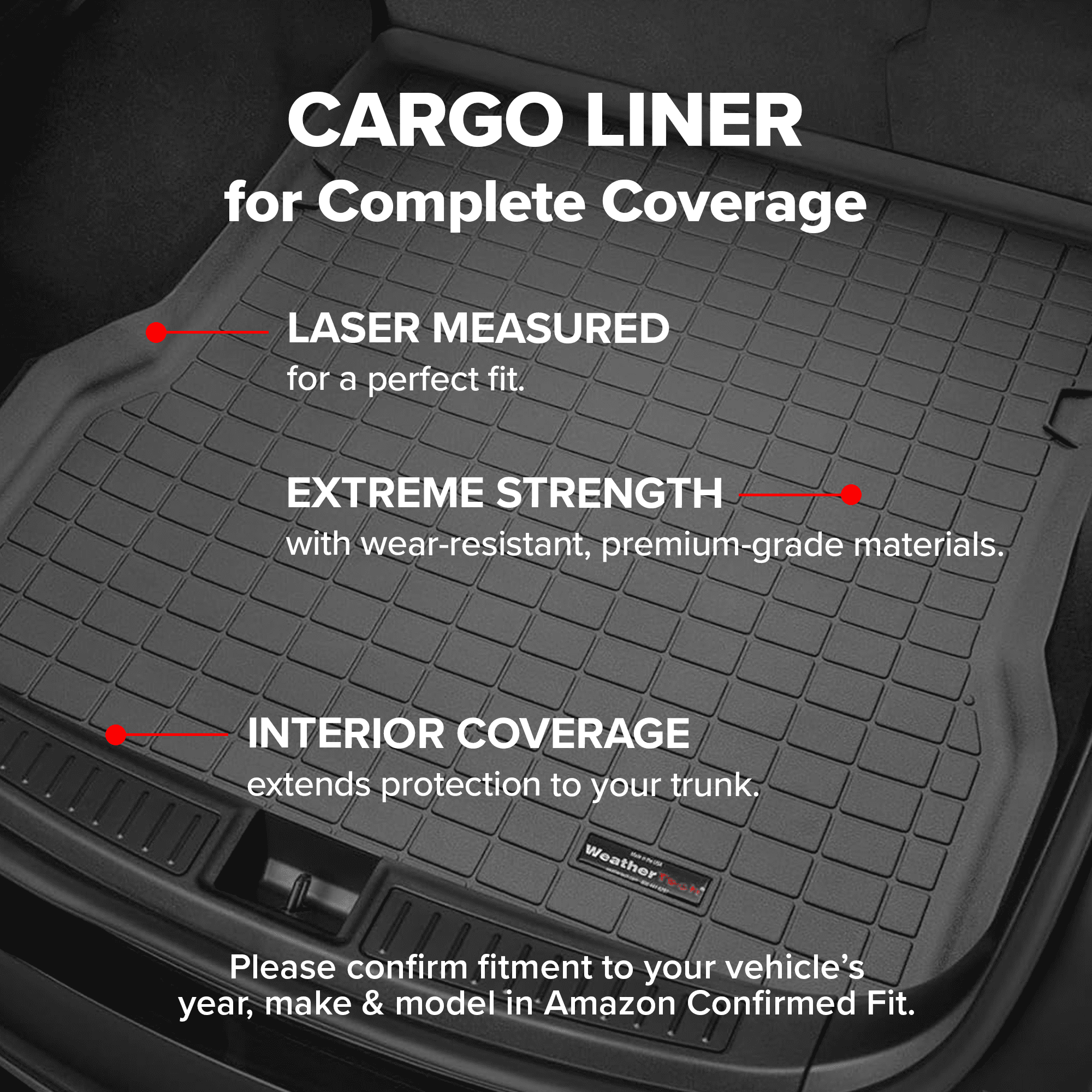 WeatherTech Cargo Trunk Liner compatible with Edge, MKX - Behind 2nd Row, Black