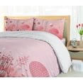 thumbnail image 3 of Ambesonne Pink Duvet Cover Set, Dots Sweets of Spring Pattern, Twin, Pastel Pink Dark Teal, 3 of 4
