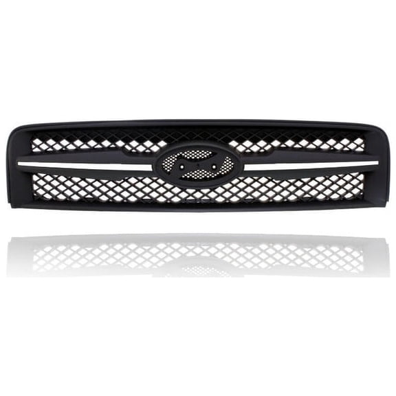 Grille - Compatible/Replacement for '05-08 Hyundai Tucson - Main Upper, Black Frame/Insert Chrome Trim, With Emblem Provision - 863502E000