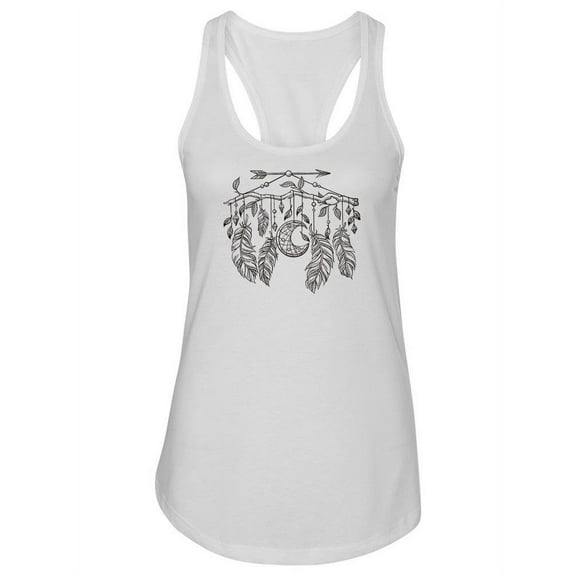 Amulet With Moon Racerback Tank Women -Image by Shutterstock, Female Small