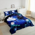 thumbnail image 3 of Castle Fairy Boys Girls Swan Couple Bedding Comforter Set 2pcs,Chic Nature Floral Lotus Twin Comforter Sets Microfiber,Romantic Valentine's Day Breathable Bedding Set,Luxury Bedroom Decor,Reversible, 3 of 8
