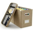 thumbnail image 1 of File Organizer Box File Box for Letter Size Files Storage Hanging File Folder Organizer with Mesh Pocket on Lid Portable Filing Box with Handle for Office/Home/School( ), 1 of 7