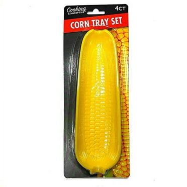 Cooking Concepts Corn on the Cob Tray Sets, Yellow 4 Pieces