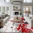 thumbnail image 3 of Valentines Area Rugs 8'x10', Washable Small Throw Rugs for Living Room Patio, Pink Red Love Heart Gnomes Eucalyptus Vintage Indoor Outdoor Rug Non-Slip Low Pile Carpet Runner Reversible Floor Mats, 3 of 8