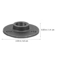 thumbnail image 3 of 20pcs Iron Floor Flange Industrial Pipe Fixed Base Internal Flanges Pipe Fittings, 3 of 6