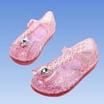 thumbnail image 2 of Jelly Shoes for Girls, Closed-Toe Princess Sandals with Metal , Crystal Glitter Design for Spring Summer Beach, 2 of 9
