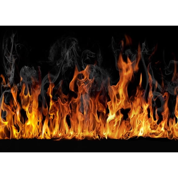 Burning Fire Black Backdrop Roaring Flame Photography Background for Fire Fighter Birthday Party Bonfire Baby Shower Party Decorations Banner Photo Props