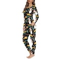 thumbnail image 3 of Renewold Merry Christmas Matching Family Pajamas Set Long Sleeve Festival Party Pj Sets Holiday Warm Sleepwear for Wome Size 5XL 2 Pieces Snowman Pine Cones Lounge Wear, 3 of 5