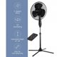 thumbnail image 5 of NEXAIR Ventilador de pie con pedestal oscilante de 16 pulgadas, ventilador silencioso para quirófano con control remoto, 3 velocidades, temporizador de apagado automático, negro, 5 of 5