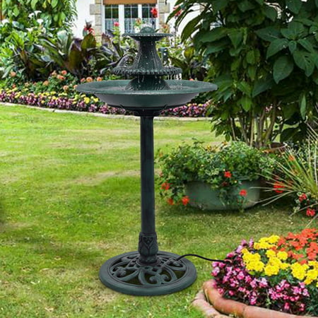 3 Tier Fountain Garden Decor Pedestal Outdoor Bird Bath ...