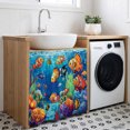 thumbnail image 3 of Ocean Coral Fish Cabinet Curtain 35"Wx35"L,Dustproof Under Sink Skirt with Self Adhesive Tape,Colorful Underwater World Seagrass Cabinet Curtain Cover for Kitchen Sink,Bathroom Vanity,Laundry Room, 3 of 9