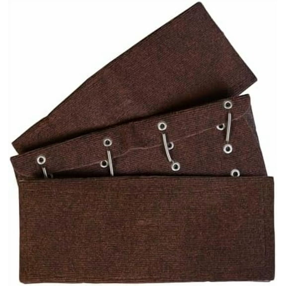 RV Step Covers 3 Packs, RV Step Rug with Install Hooks, 22 Inch Camper Step Covers Fit 8-10.2" Deep Camper Stair, 22" * 20" Brown$$Vehicle Parts & Accessories