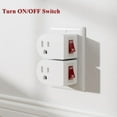 thumbnail image 4 of 3 Pack Grounded Outlet Wall Tap Adapter with On/Off Power Switch，Single Outlet with Switch in White, 4 of 5