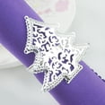 thumbnail image 2 of serony 12pcs Hollow Christmas Tree Napkin Rings Xmas Party Banquet Kitchen Dining Room Table Napkin Holders, 2 of 6