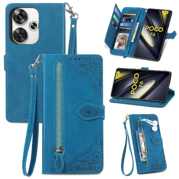 Funda billetera anti-golpes para GANGXUN Xiaomi Poco F6 5G , ideal para día a día y trabajo