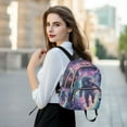 thumbnail image 6 of FORMRS Mini Backpack Purse for Women Travel Daypack Casual Shoulder Bag, Astronaut Pattern, 6 of 7