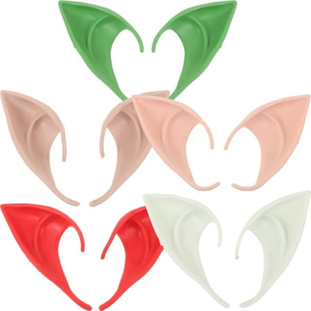 

Weis 5 Pairs Exquisite Halloween Cosplay Props Latex Elf Ears Shaped Decoration Role Play Costume Cosplay Outfit (White Green Red Pink Pale Pink)