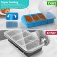 thumbnail image 3 of Silicone Freezer Molds Gift Set with 1Tbsp, 2 Tbsp, 1/2, 1, and 2 Cup Silicone Freezer Trays With Lids - Meal Prep and Kitchen Essentials Bundle (Blue 5 Pack), 3 of 6