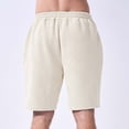 thumbnail image 4 of Pantalones cortos informales con cordón en la cintura para hombre: poliéster, estampado texturizado para el verano., 4 of 4