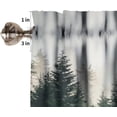 thumbnail image 4 of Forest Valance Curtains Nature Green Misty Forest Tree Art Printed Rod Pocket Curtain Valance for Kitchen Bedroom Living Room Decor 1 Panel W54xL18 Inch, 4 of 6