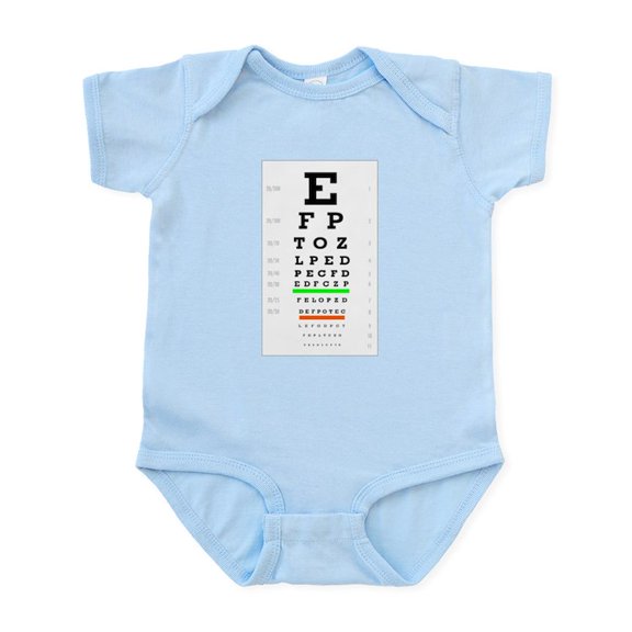 CafePress - Snellenchart Body Suit - Baby Light Bodysuit, Size Newborn - 24 Months