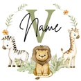 thumbnail image 1 of Traje de dormir personalizado con estampado de corona de animales del bosque para bebé, traje de bebé personalizado, recién nacido, regalo de Ducha, 1 of 4