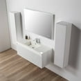 thumbnail image 3 of 48-S" Freestanding Bathroom Vanity with Sink & LED Mirror & LED Medicine Cabinet & Side-Cabinet - Matte White, 3 of 8