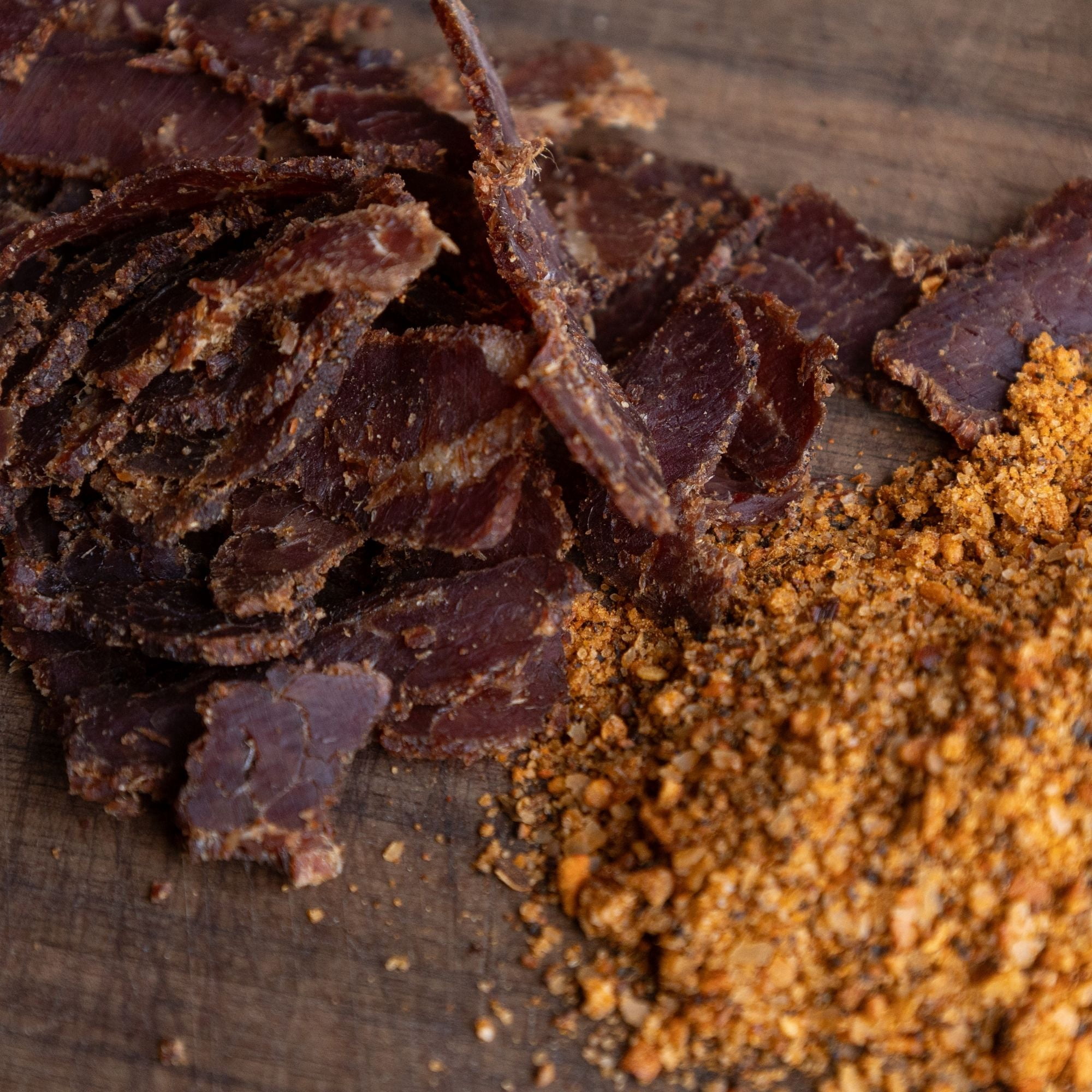 The Bearded Butchers Bold Blend Biltong, 3 oz – Air-Dried Beef Snack, High Protein, Zero Sugar, Gluten-Free, 39g of Protein Per Pack