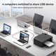 thumbnail image 5 of Adaptador de Controlador Compartido KVM con Conmutador USB 3.2, Velocidad de 10 Gbps, Compatible con Computadoras Portátiles, Ratones y Teclados. Comparte 4 Puertos USB., 5 of 5