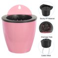 thumbnail image 4 of Unique Bargains 4 Inch Self Watering Plant Pot Hanging Planters with S Hooks, Pink 3 Pack, 4 of 7