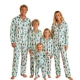 thumbnail image 5 of Christmas Family Matching Pajamas Sets Cute Tree Button up Long Sleeves Shirt and Elastic Pants, 5 of 10